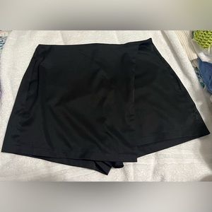 Black slick skort